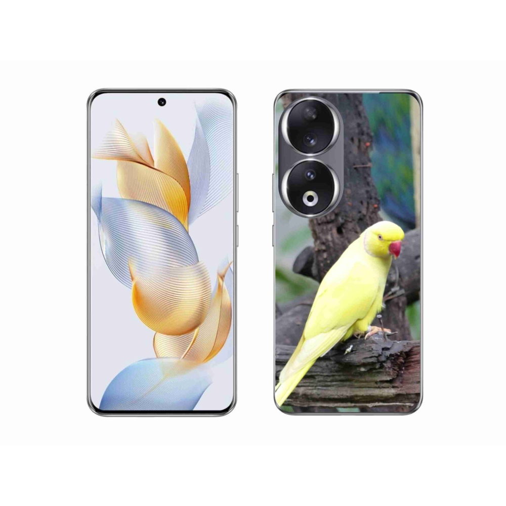 Zselés borítás mmCase a Honor 90 készülékhez - papagáj alexander sárga