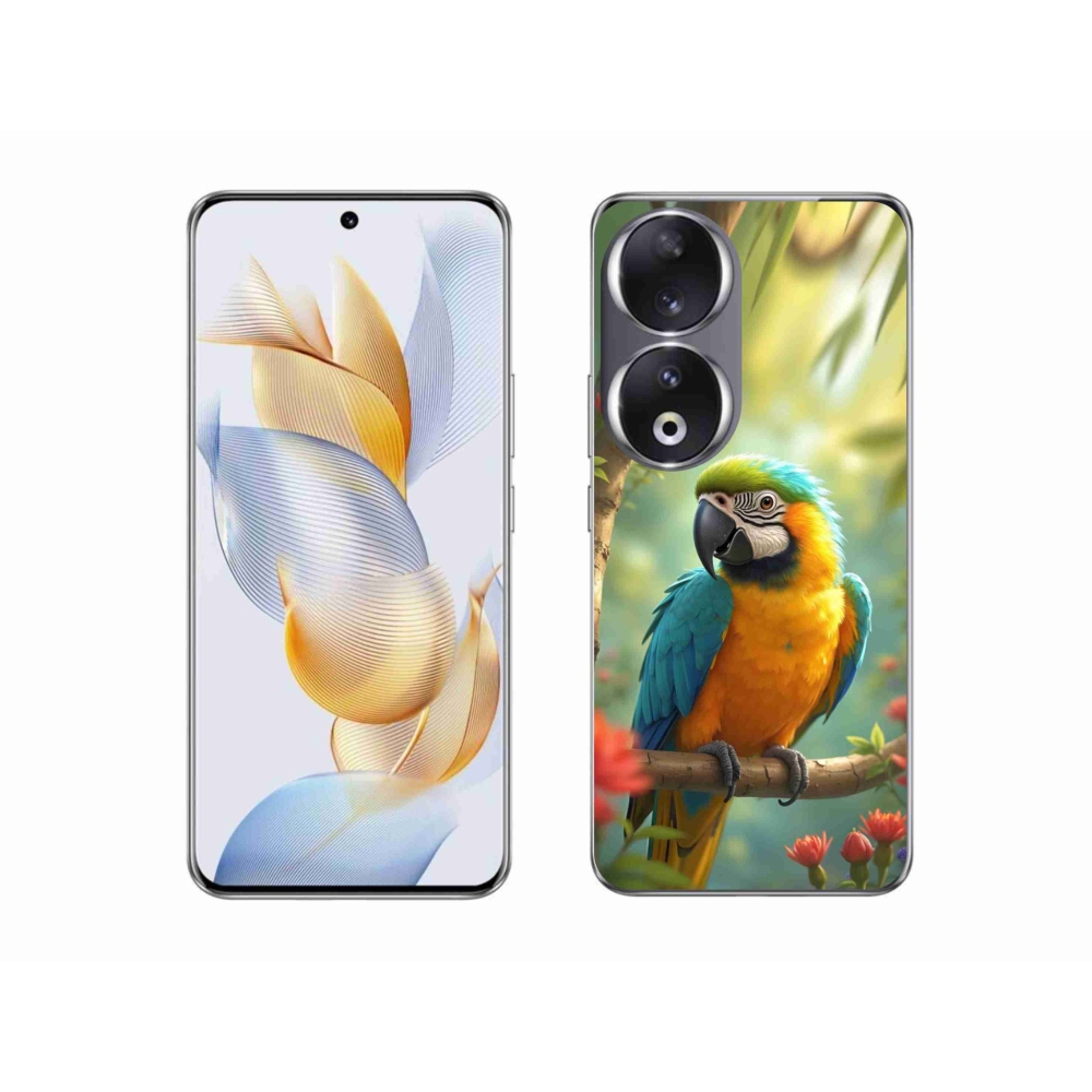 mmCase géltok az Honor 90-hez – kék-sárga ara papagáj