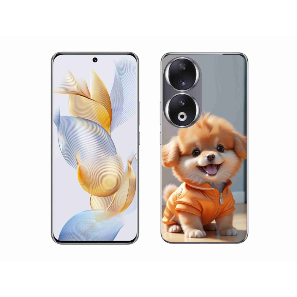 mmCase gél tok az Honor 90-hez – aranyos pomerániai pulóverben