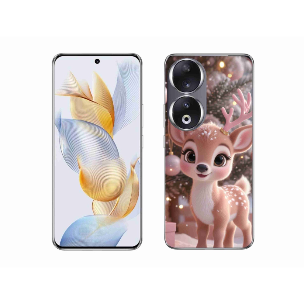 Zselés borító mmCase a Honor 90 készülékhez - aranyos rénszarvas