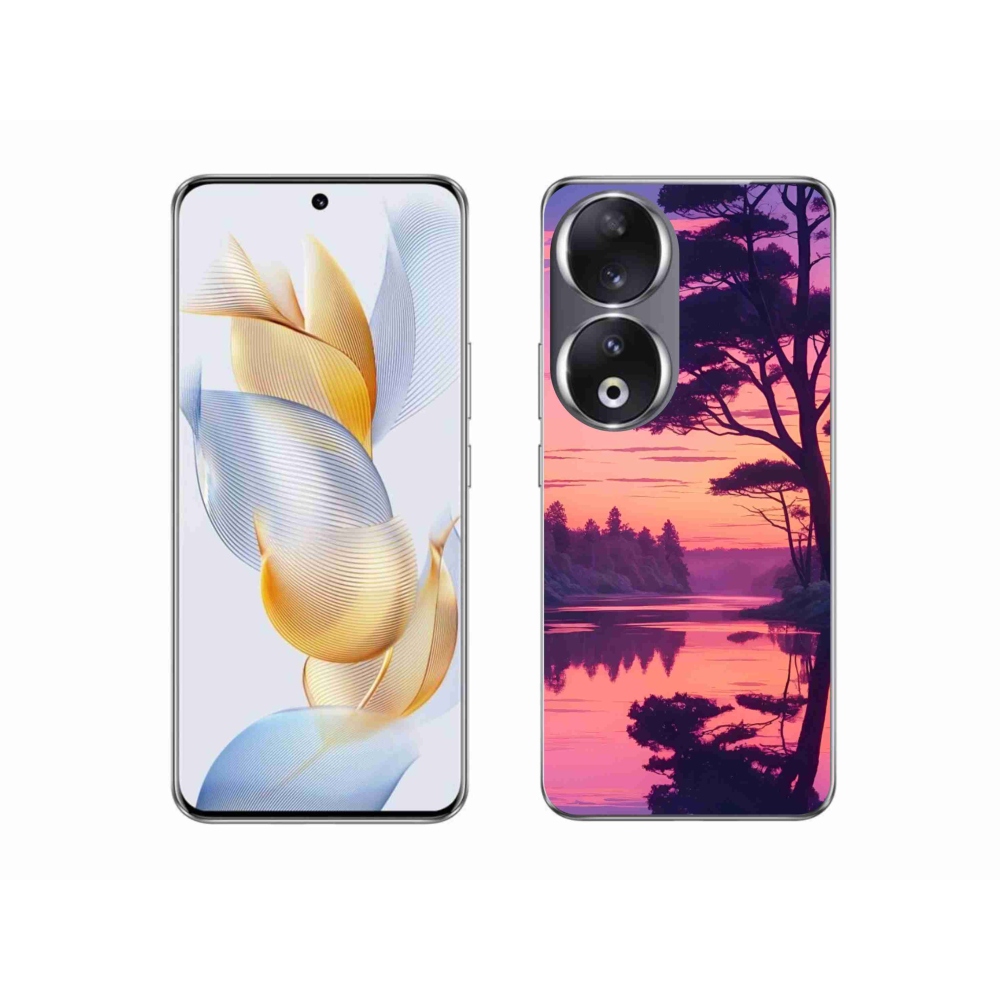 Zselés borítás mmCase a Honor 90-hez - naplemente a tó felett