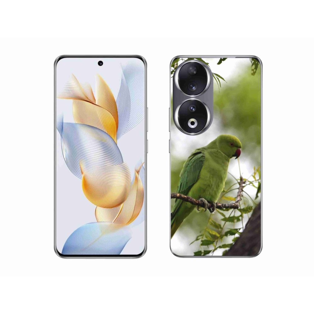 Zselés borítás mmCase a Honor 90 készülékhez - zöld papagáj