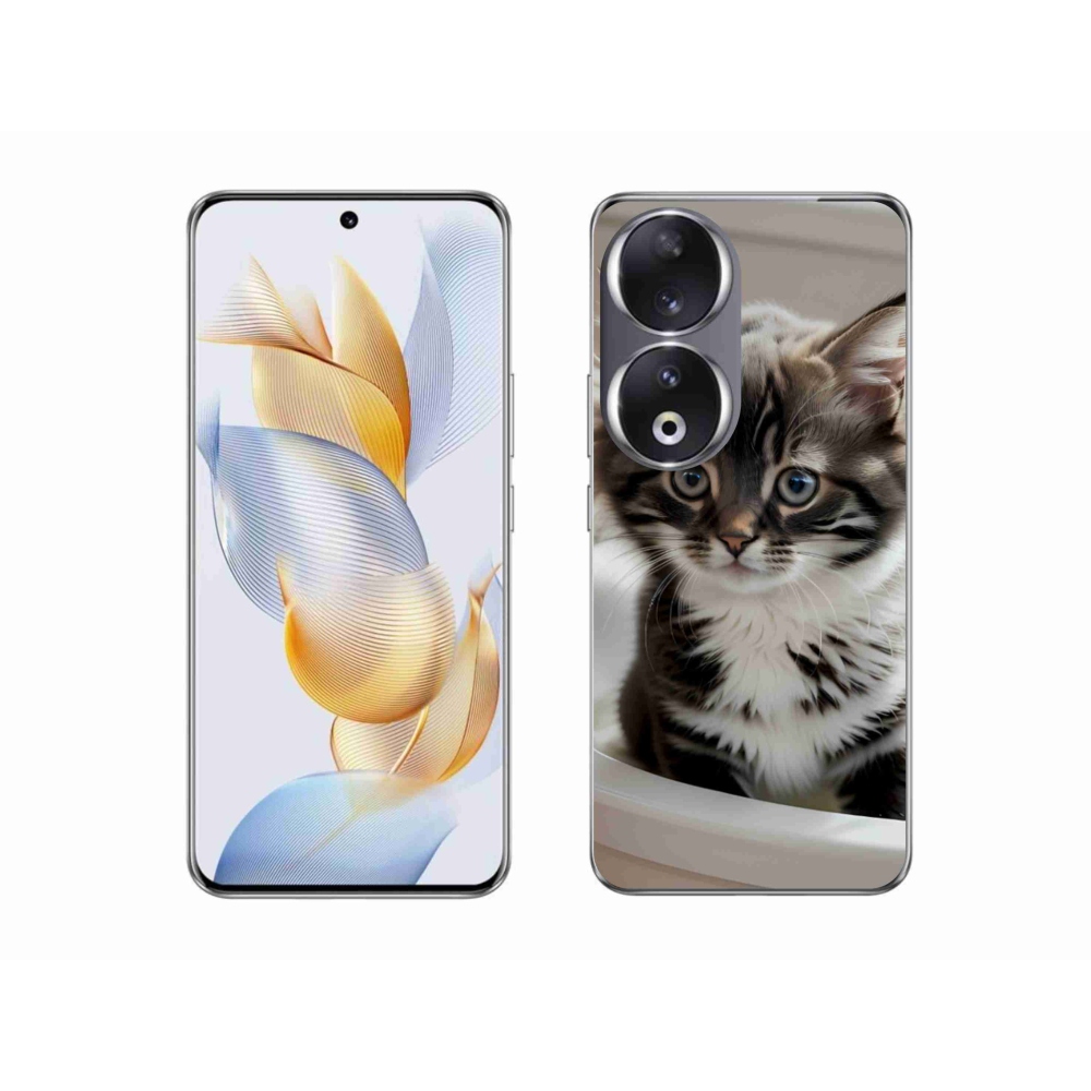 Zselés borító mmCase a Honor 90-hez - kíváncsi cica