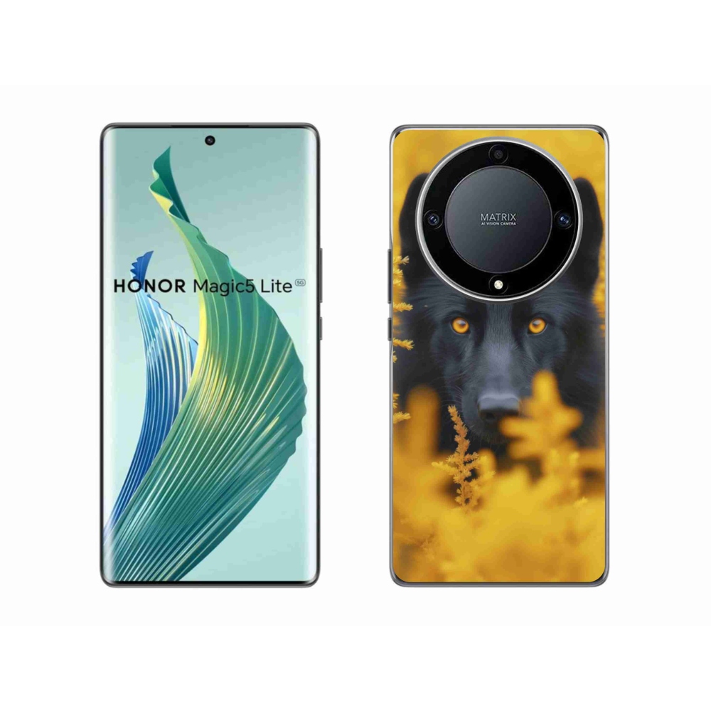 Zselés borítás mmCase a Honor Magic 5 Lite 5G készülékhez - fekete farkas 2