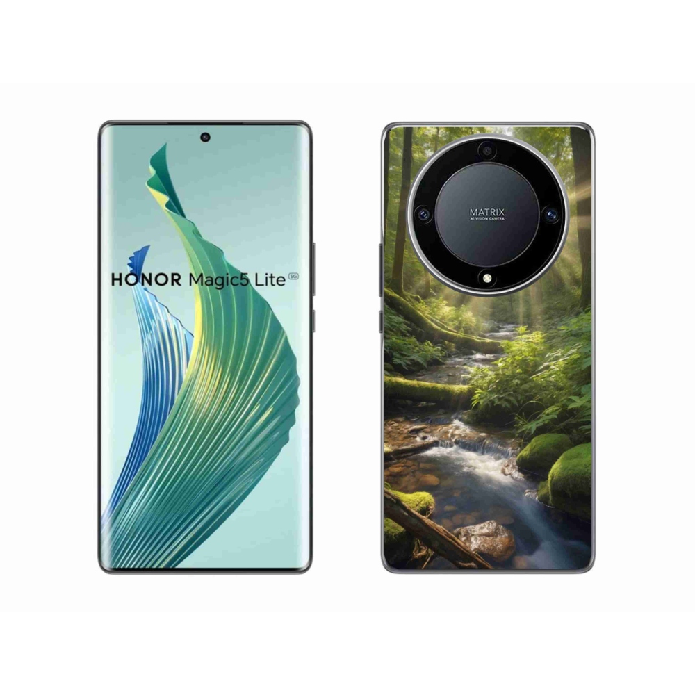 Gél borítás mmCase a Honor Magic 5 Lite 5G számára - az erdő mélysége