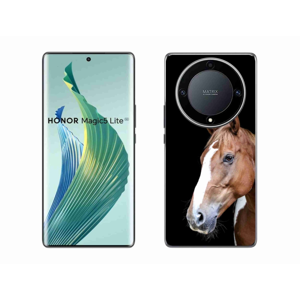 Zselés borítás mmCase a Honor Magic 5 Lite 5G számára - barna ló 3