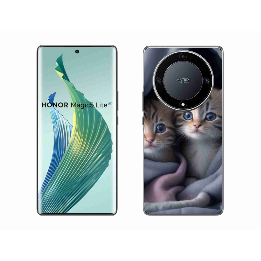 Zselés borítás mmCase a Honor Magic 5 Lite 5G számára - cat duo 2