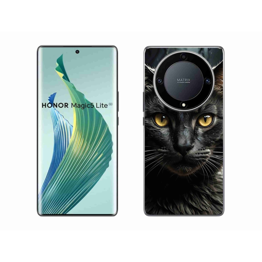 Gél borítás mmCase a Honor Magic 5 Lite 5G számára - macskaszem 3