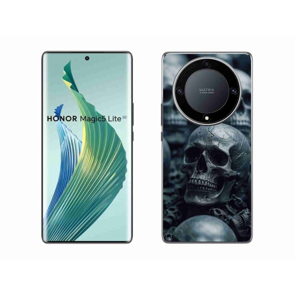 Gél borítás mmCase a Honor Magic 5 Lite 5G számára - Skull 2