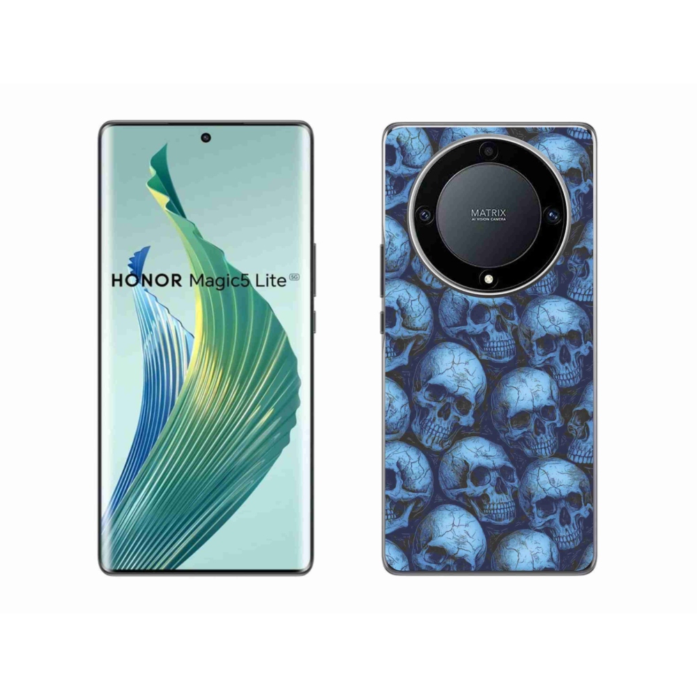 Zselés borítás mmCase a Honor Magic 5 Lite 5G számára - koponyák