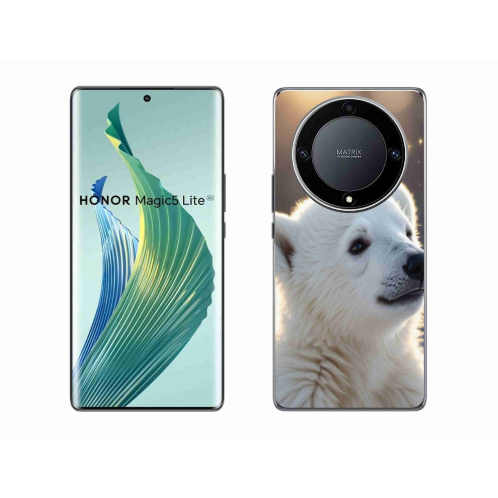 Zselés borítás mmCase a Honor Magic 5 Lite 5G készülékhez - jegesmedve