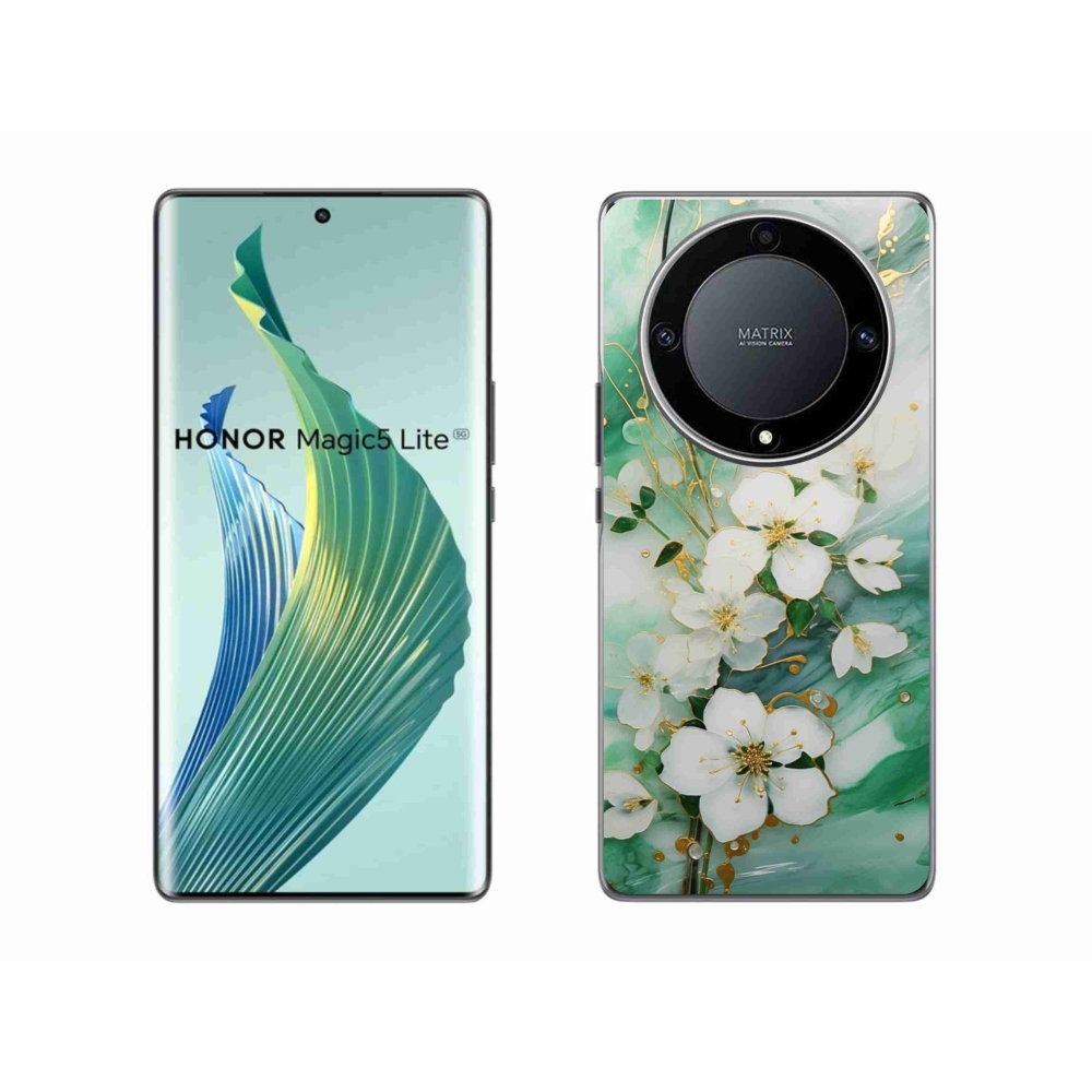 Gél borító mmCase a Honor Magic 5 Lite 5G számára - finom virágok