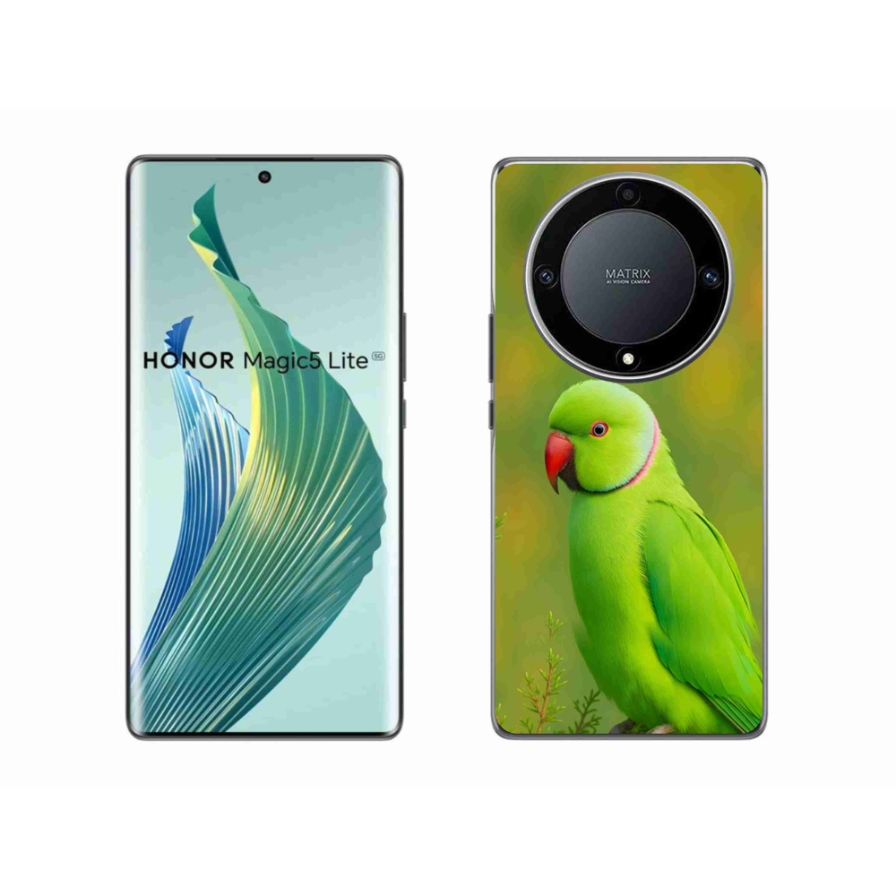 Zselés borítás mmCase a Honor Magic 5 Lite 5G készülékhez - papagáj alexander 2