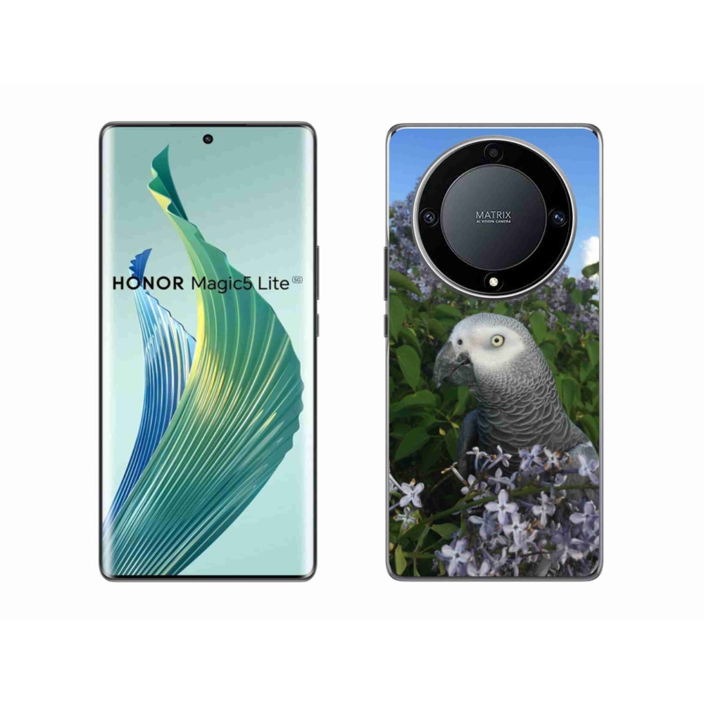 Gél borítás mmCase a Honor Magic 5 Lite 5G készülékhez - papagáj jacco