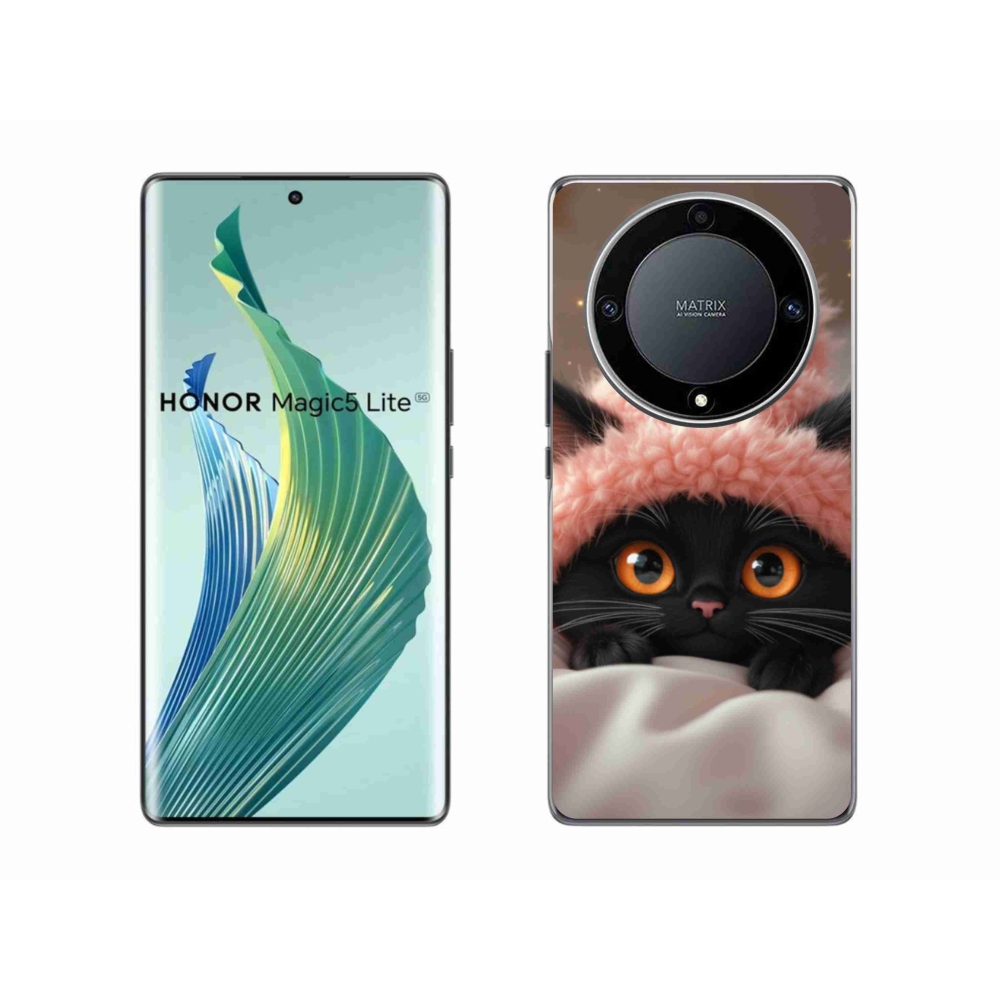 Gél borító mmCase a Honor Magic 5 Lite 5G számára - aranyos cica 7
