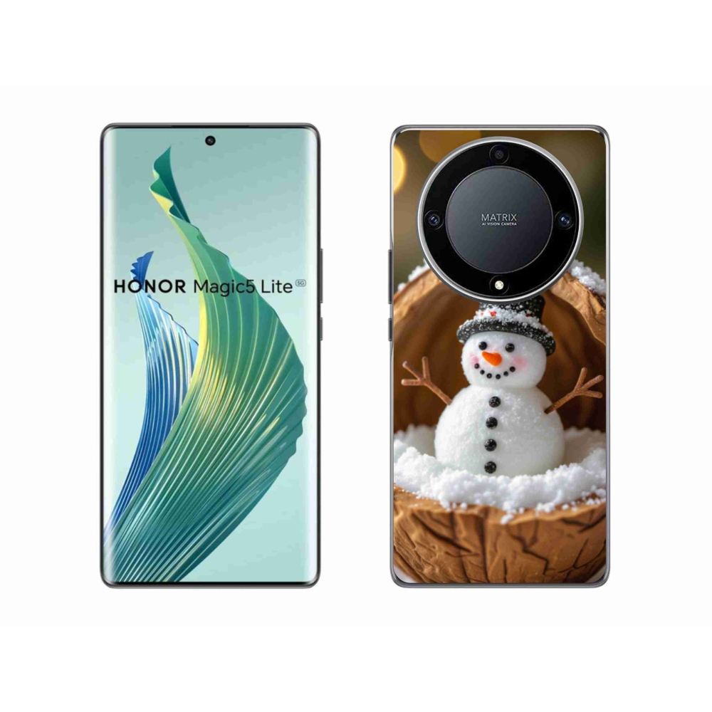 Gél borítás mmCase a Honor Magic 5 Lite 5G számára - hóember 4