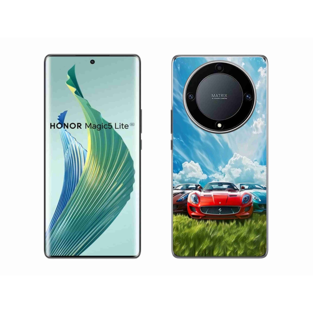 Gél borítás mmCase a Honor Magic 5 Lite 5G számára - sportkocsik