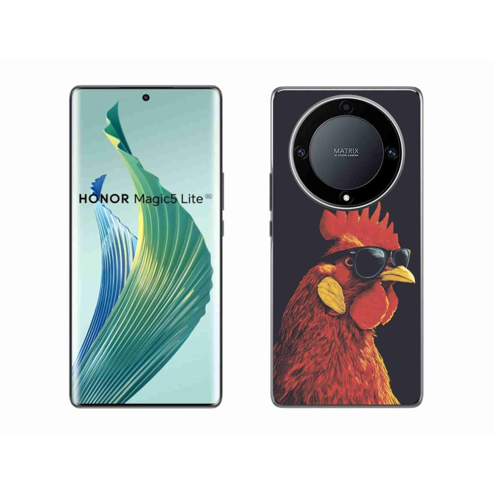 Gél borítás mmCase a Honor Magic 5 Lite 5G számára - stílusos kakas