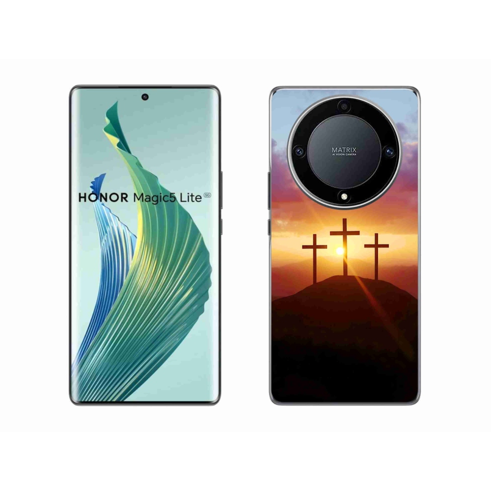 Zselés borítás mmCase a Honor Magic 5 Lite 5G számára - három kereszt