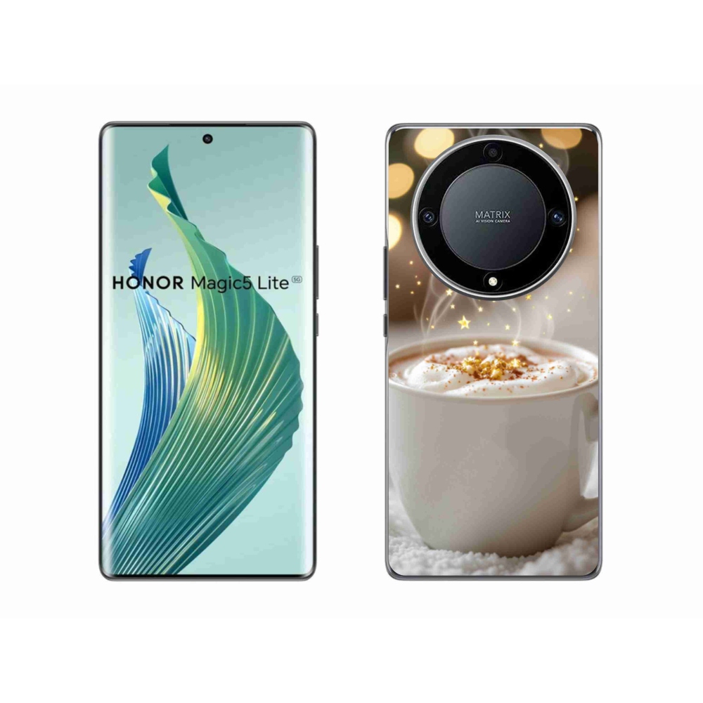 Gél borítás mmCase a Honor Magic 5 Lite 5G számára - Karácsonyi forró ital