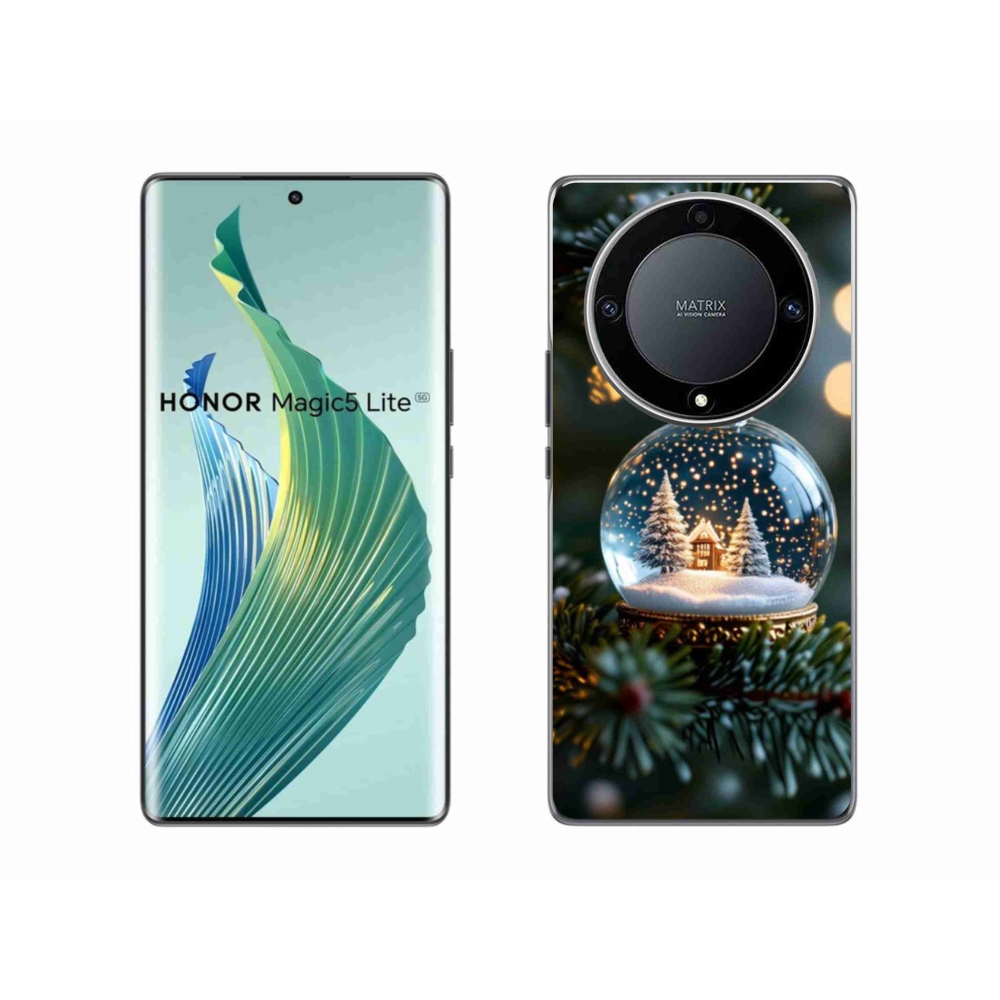 Gél borítás mmCase a Honor Magic 5 Lite 5G számára - Karácsonyi gömbök 2