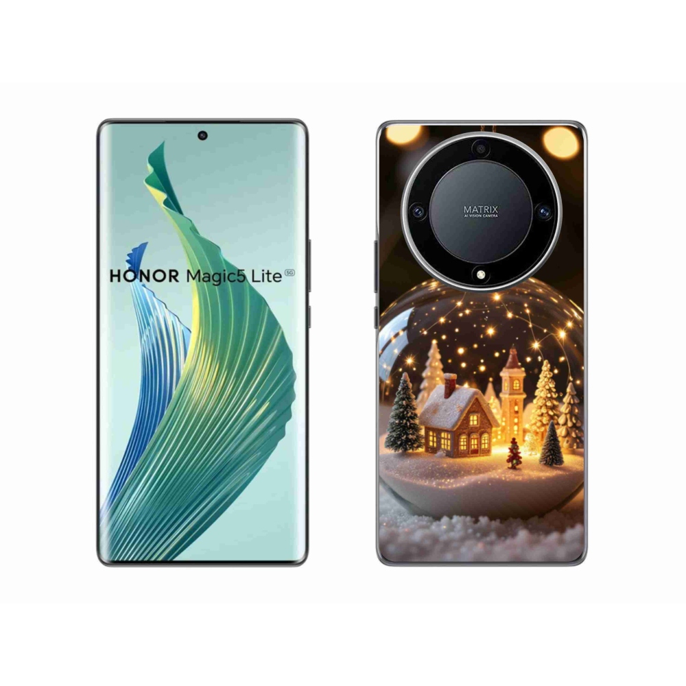 Gél borítás mmCase a Honor Magic 5 Lite 5G számára - Karácsonyi gömb 3
