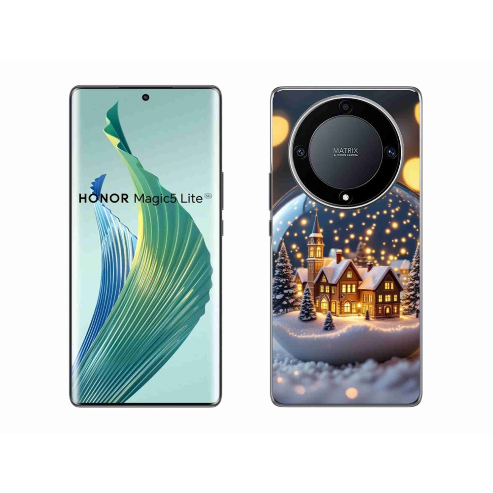 Gél borítás mmCase a Honor Magic 5 Lite 5G számára - karácsonyi golyók 4