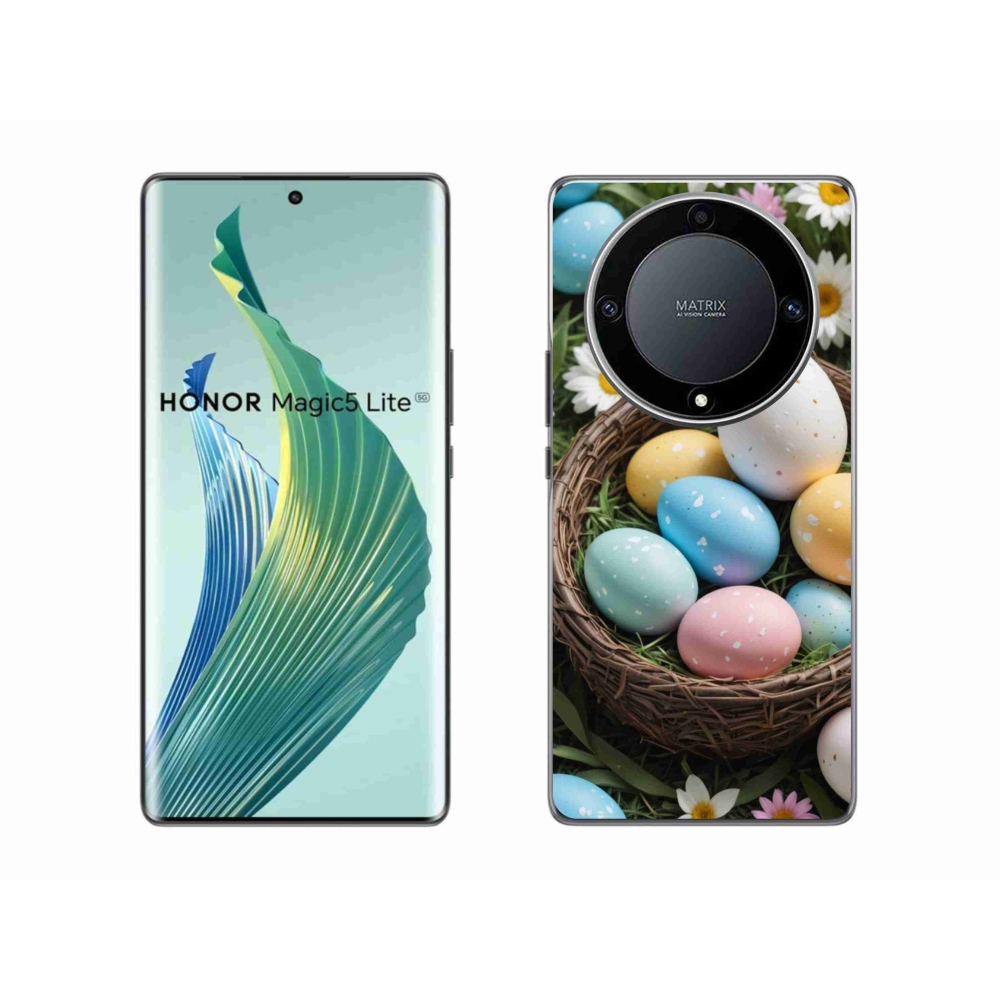 Gél borítás mmCase a Honor Magic 5 Lite 5G számára - Húsvéti tojások 2