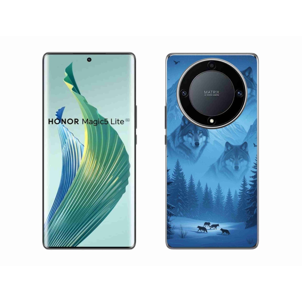 Gél védőburkolat mmCase a Honor Magic 5 Lite 5G számára - farkas csomag