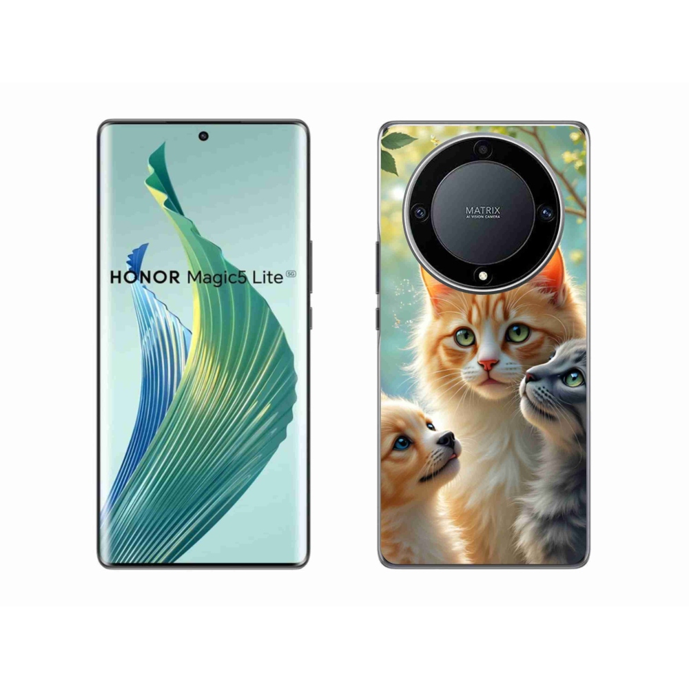 Gél borítás mmCase a Honor Magic 5 Lite 5G számára - állatbarátság 2