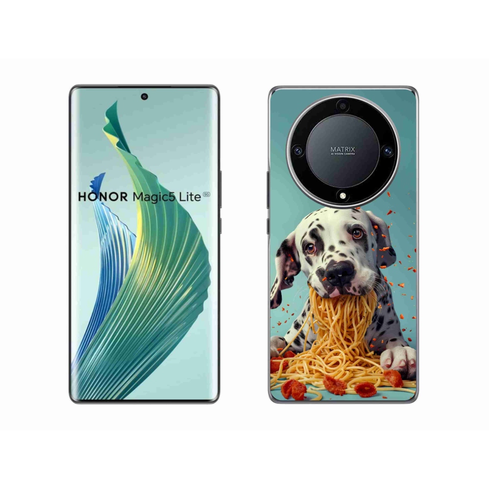 mmCase gél tok az Honor Magic 5 Lite-hoz – dalmát és spagetti