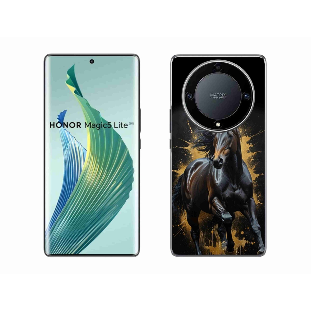 mmCase géltok az Honor Magic 5 Lite-hoz – elegáns fekete csikó