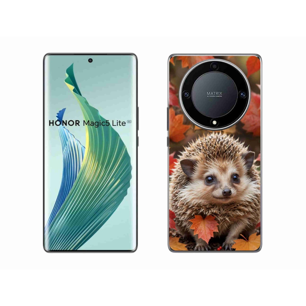 mmCase géltok az Honor Magic 5 Lite-hoz – sündisznó a levelek között
