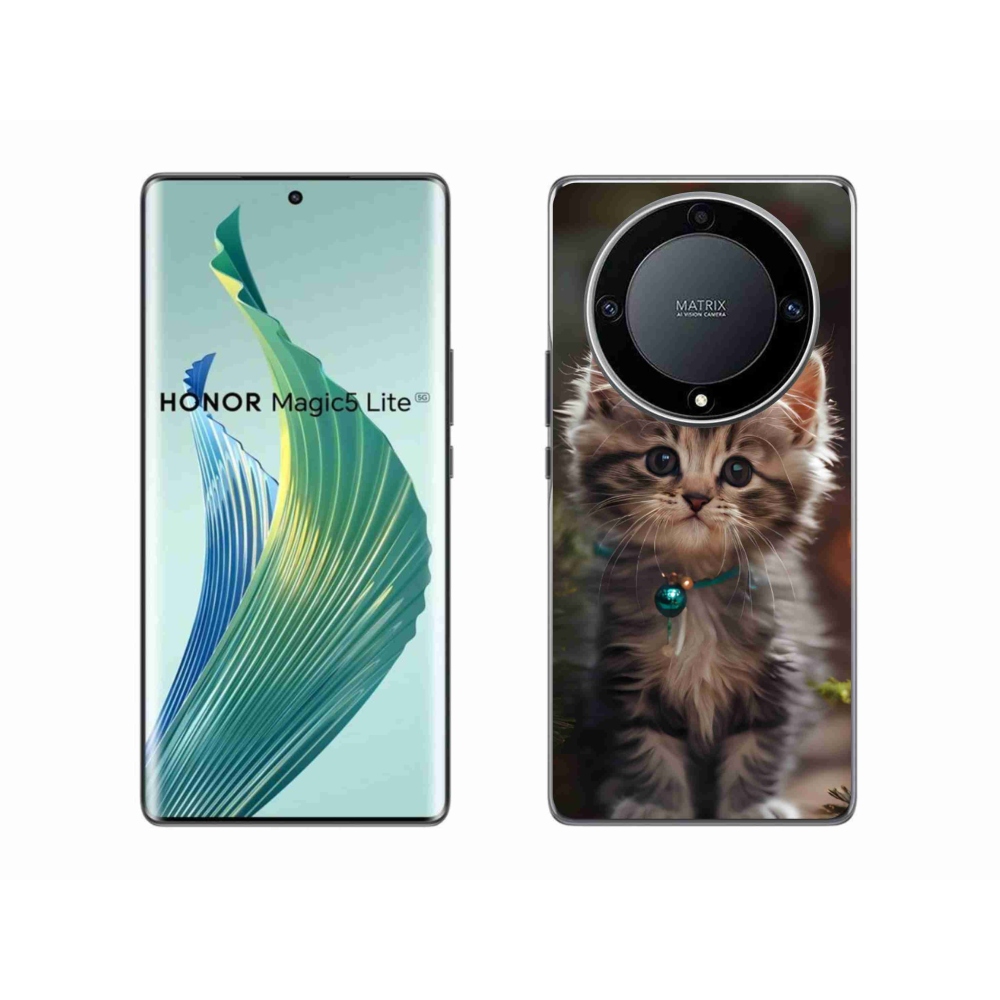 mmCase gél tok az Honor Magic 5 Lite-hoz – aranyos cica 11