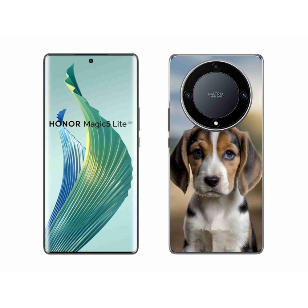 mmCase gél tok az Honor Magic 5 Lite-hoz – aranyos beagle