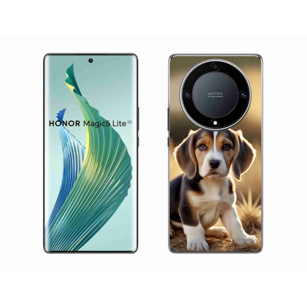 mmCase gél tok az Honor Magic 5 Lite-hoz – aranyos beagle