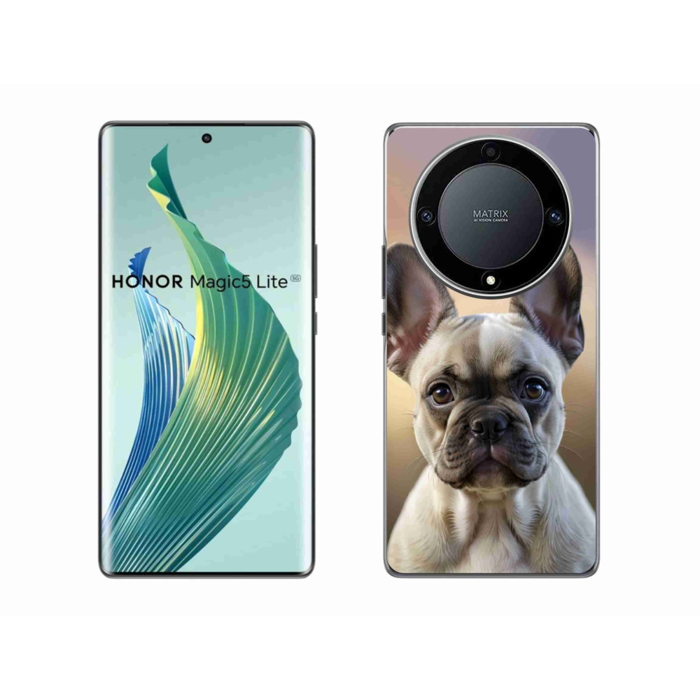 mmCase gél tok az Honor Magic 5 Lite-hoz – aranyos francia buldog