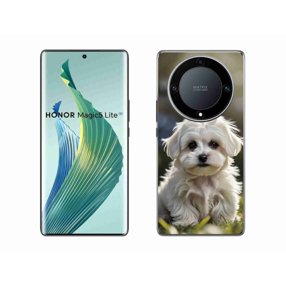 mmCase gél tok az Honor Magic 5 Lite-hoz – aranyos máltai kutyus