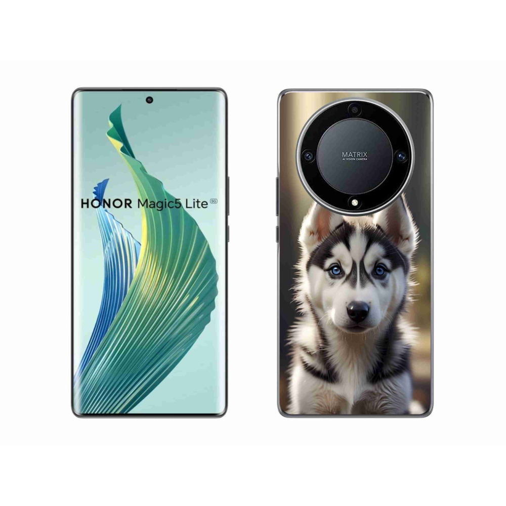 mmCase gél tok az Honor Magic 5 Lite-hoz – aranyos szibériai husky