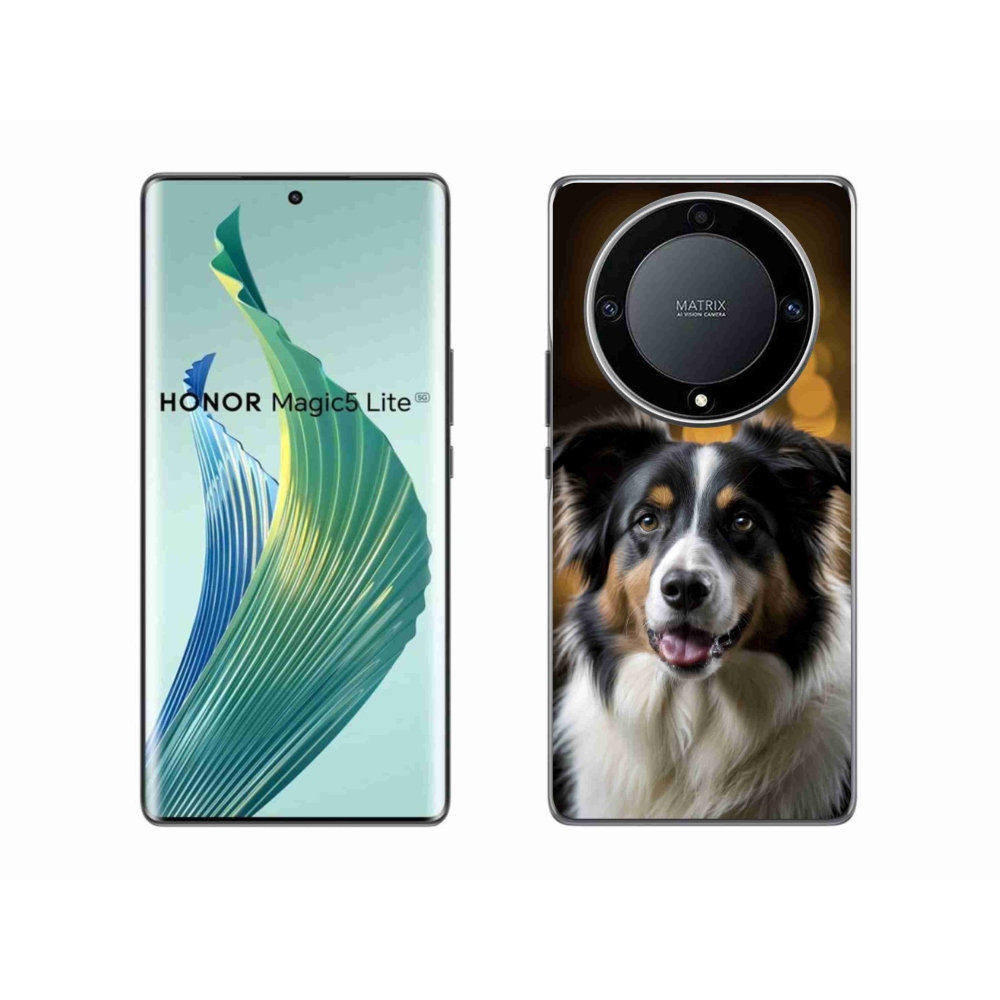 mmCase géltok az Honor Magic 5 Lite-hoz – mosolygós ausztrál juhászkutya