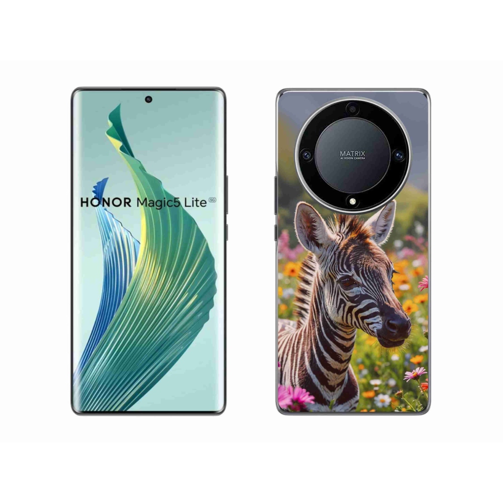 mmCase gél tok az Honor Magic 5 Lite-hoz – zebra a réten