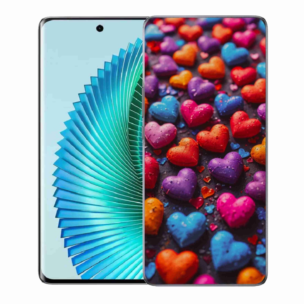 Gél borítás mmCase a Honor Magic 6 Lite 5G számára - színes szív
