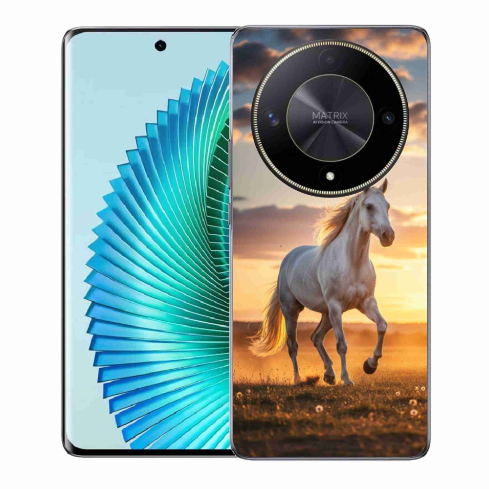Gél borítás mmCase a Honor Magic 6 Lite 5G számára - futó fehér ló 2