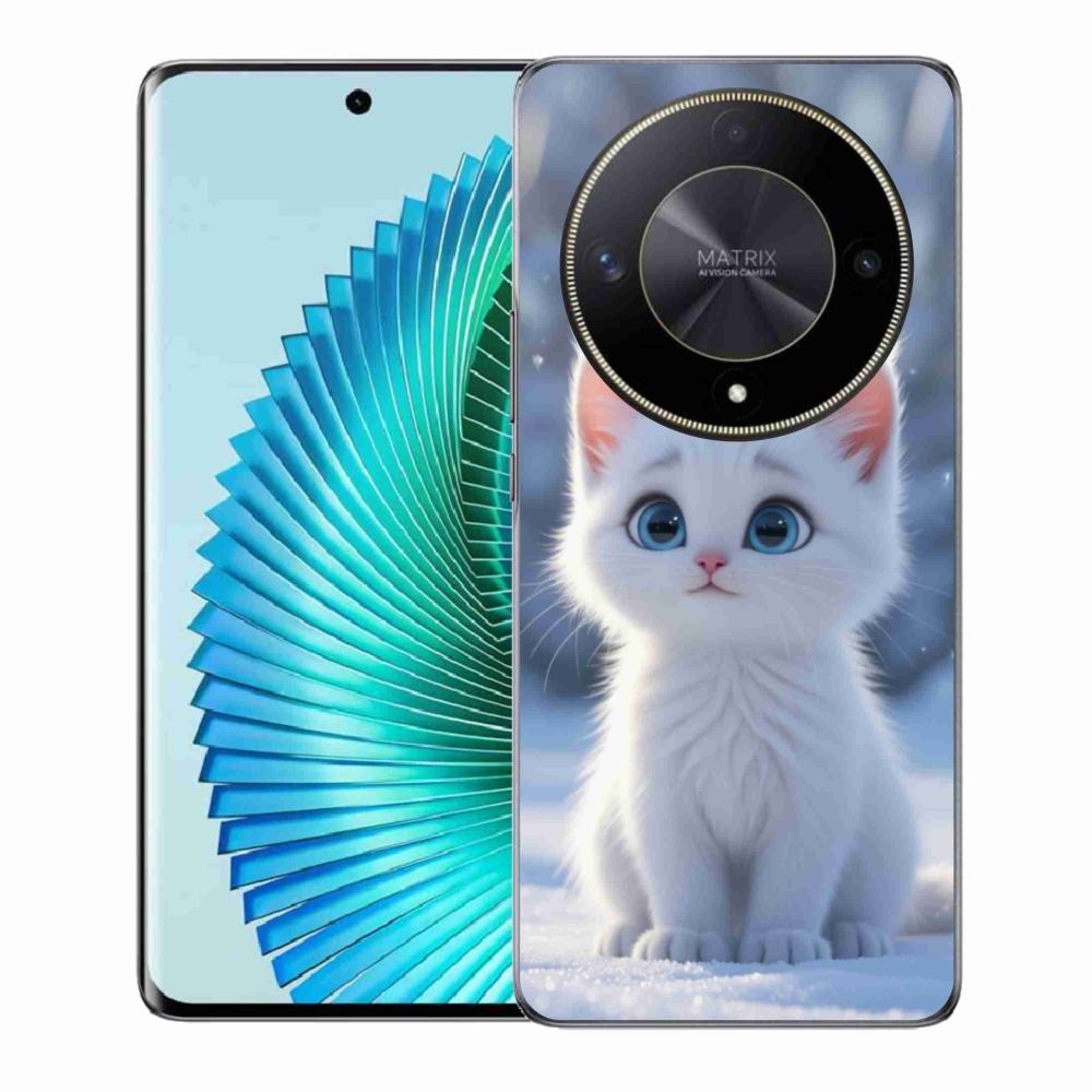 mmCase géltok az Honor Magic 6 Lite 5G-hez – fehér cica 3