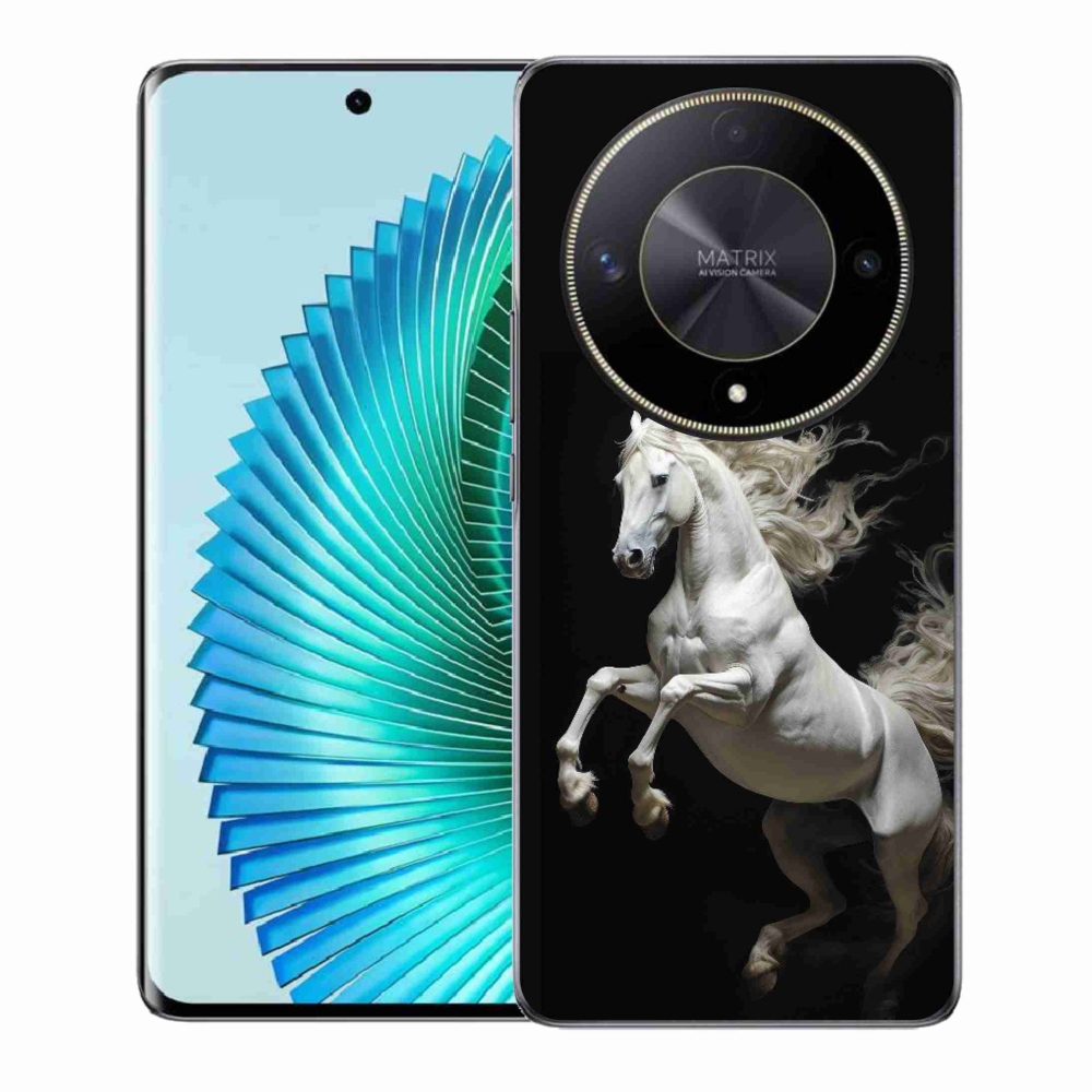 Zselés borítás mmCase a Honor Magic 6 Lite 5G számára - fehér ló 4