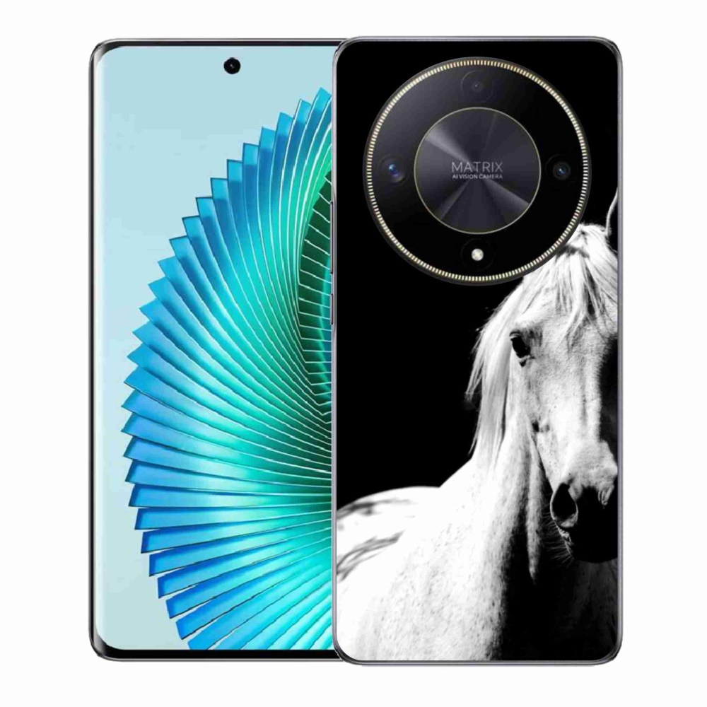 Zselés borítás mmCase a Honor Magic 6 Lite 5G számára - fehér ló 5