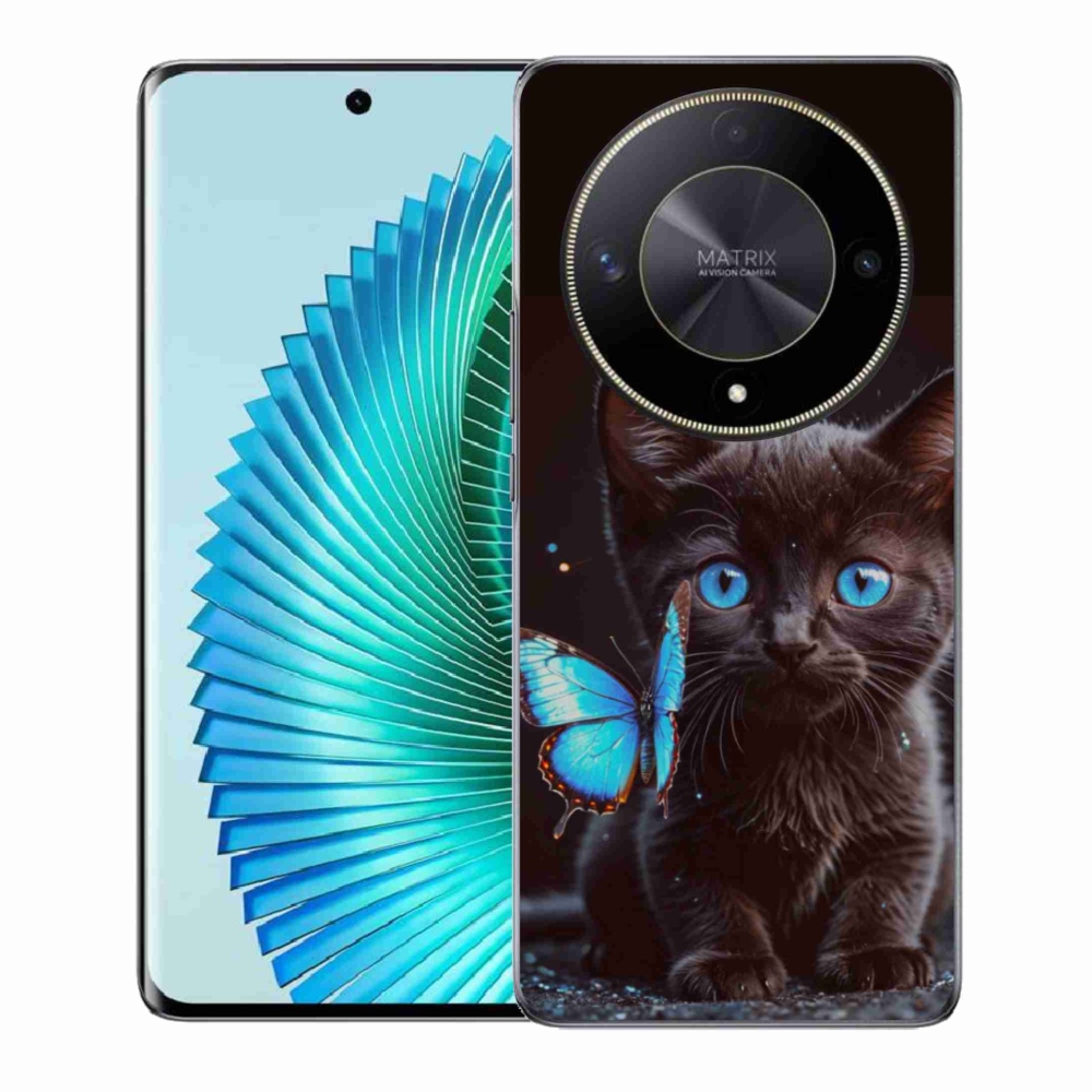 Gél borítás mmCase a Honor Magic 6 Lite 5G készülékhez - fekete cica 3