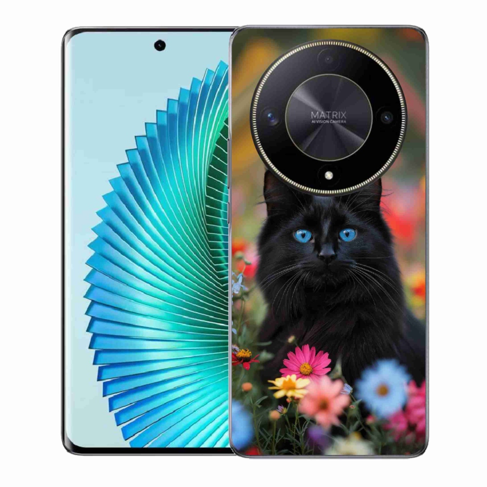mmCase gél tok az Honor Magic 6 Lite 5G-hez – fekete cica 4