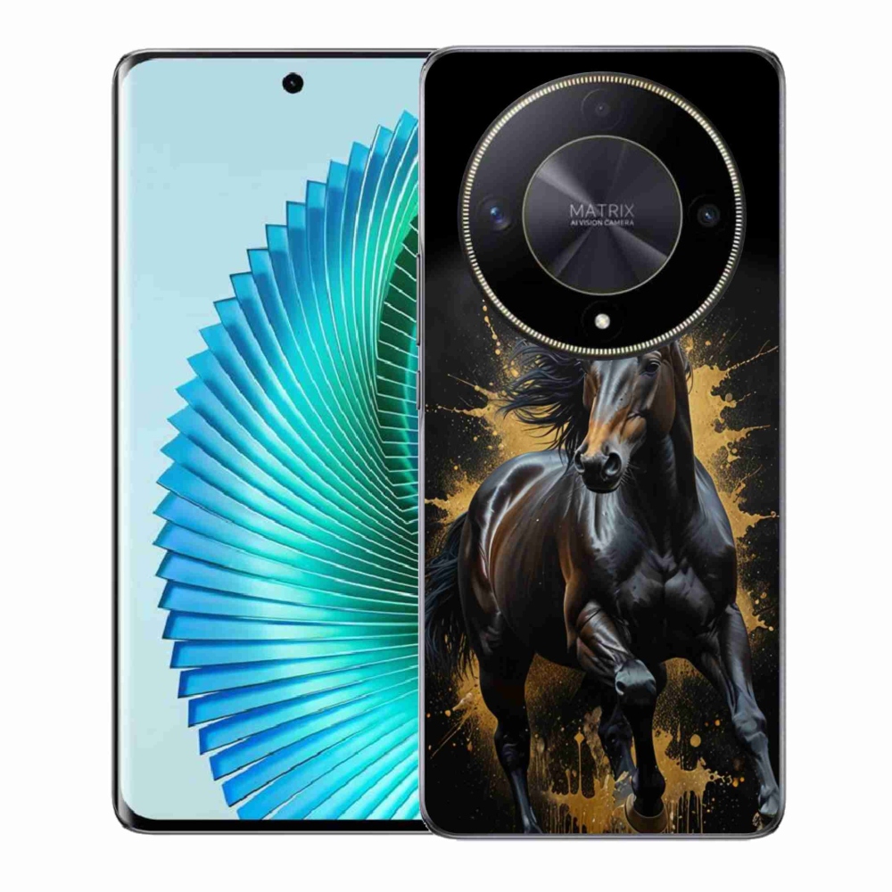 mmCase géltok az Honor Magic 6 Lite 5G-hez – elegáns fekete csikó