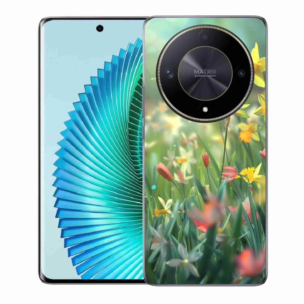 Gél borítás mmCase a Honor Magic 6 Lite 5G számára - tavaszi virágok